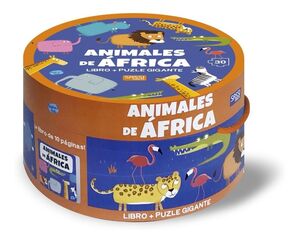 LOS ANIMALES DE ÁFRICA. CAJAS REDONDAS CON PUZZLE